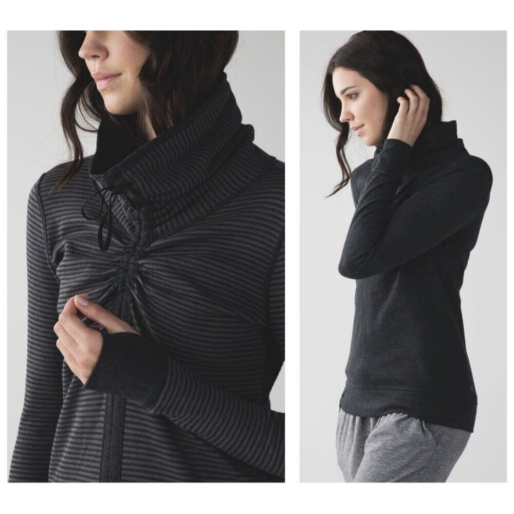 Lululemon In A Cinch Reversible Sporty Travel Pullover Sweater Long Sleeve Small